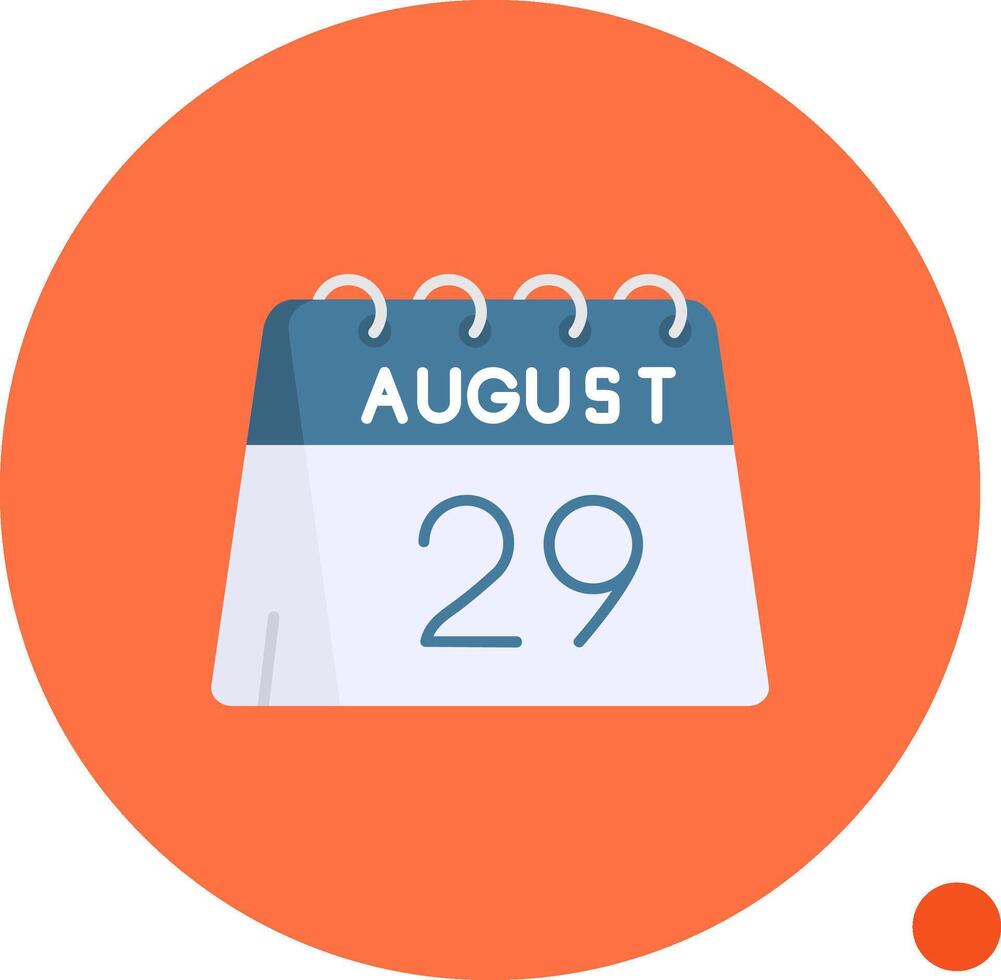 29e de août longue cercle icône vecteur
