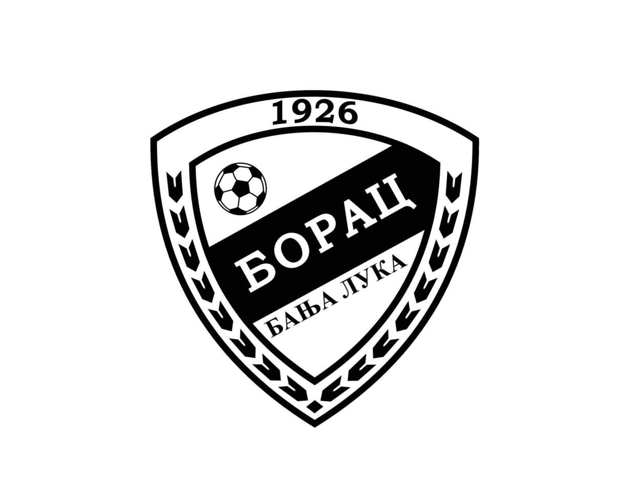 borac banja luka club logo symbole noir Bosnie herzégovine ligue Football abstrait conception vecteur illustration