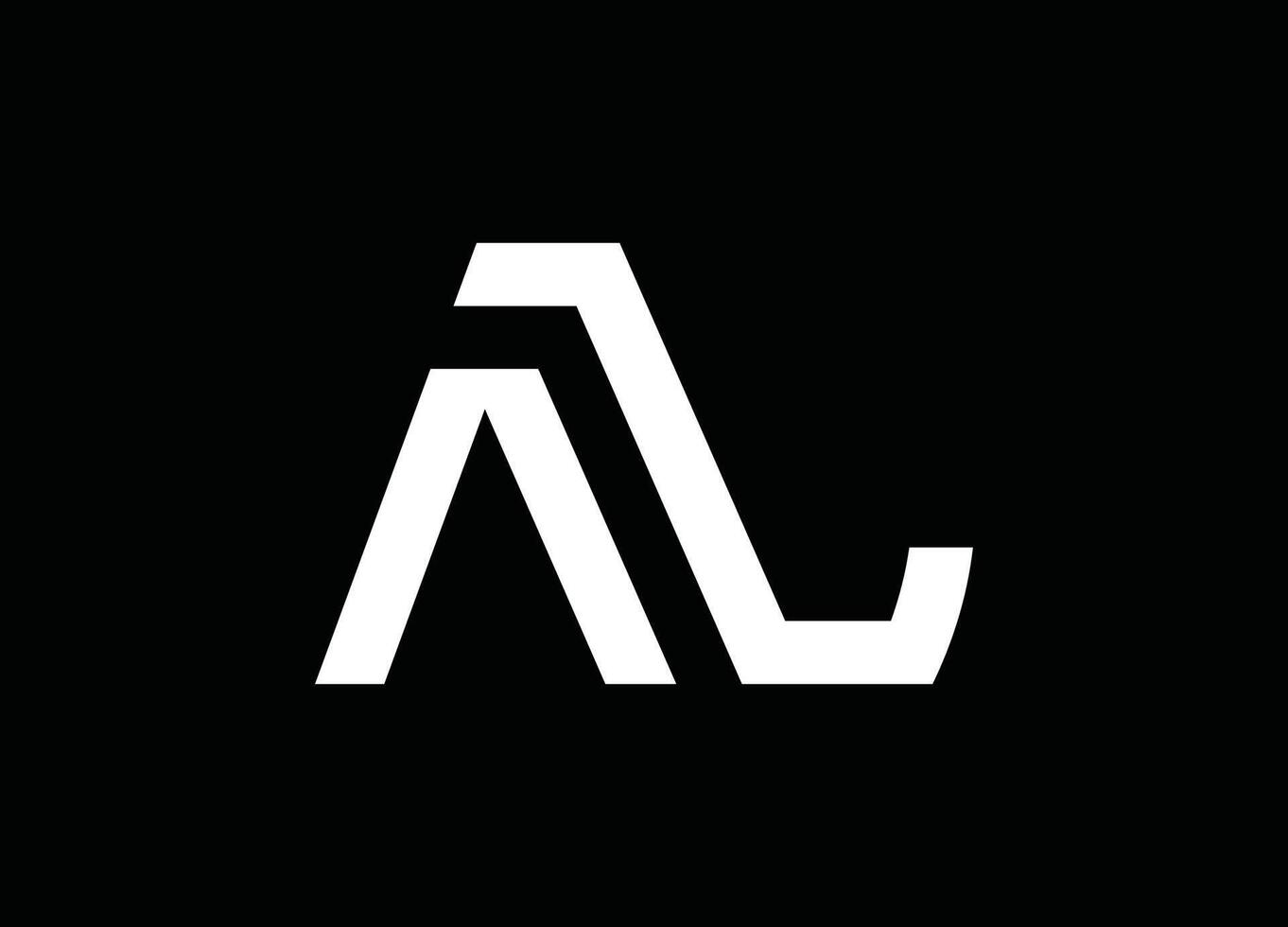 Al logo, la logo, Al lettre logo, Al monogramme logo, Al initiales logo vecteur