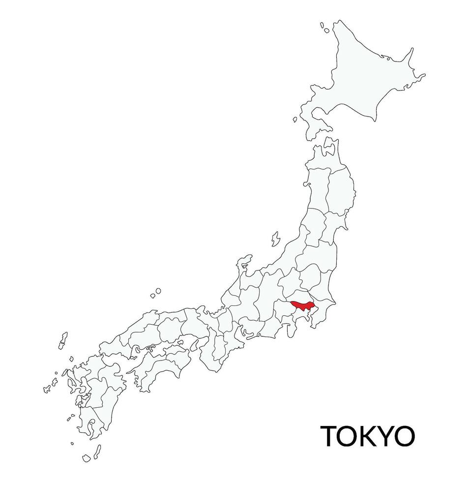 tokyo ville carte dans Japon vecteur