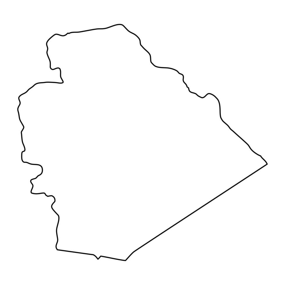 comme suwayda gouvernorat carte, administratif division de Syrie. vecteur illustration.