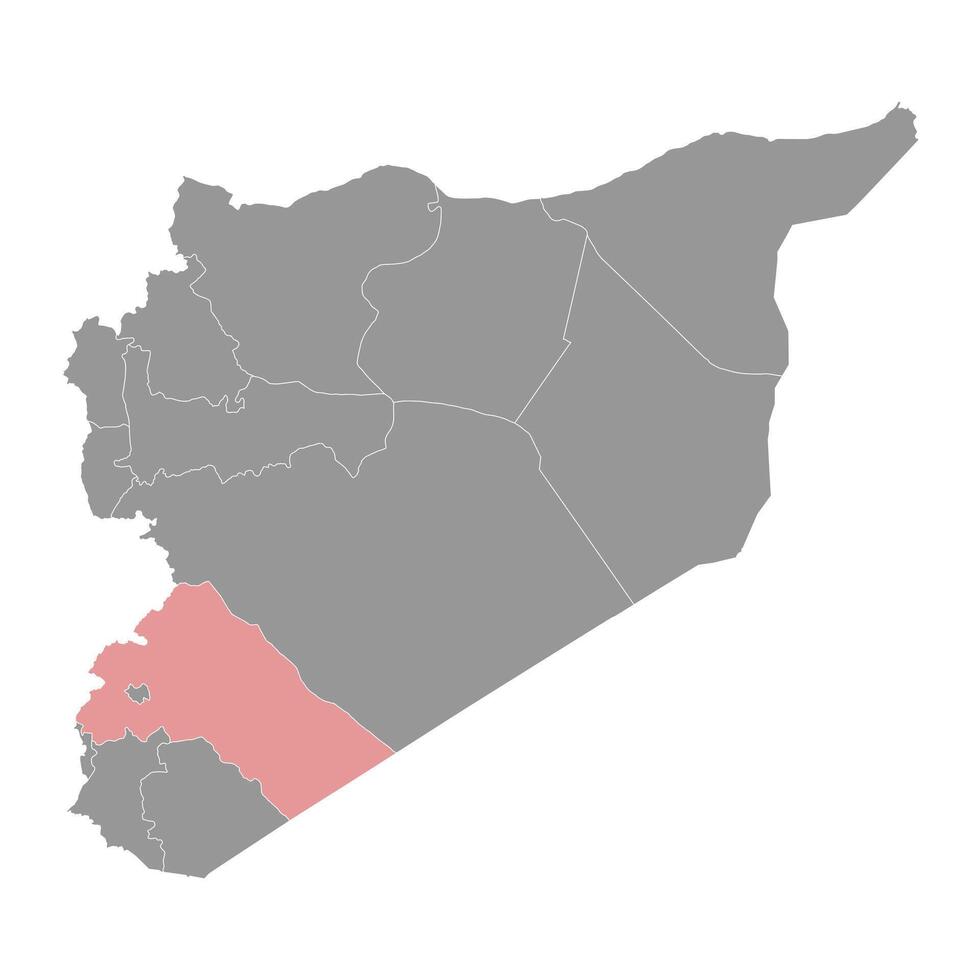 rif dimashq gouvernorat carte, administratif division de Syrie. vecteur illustration.