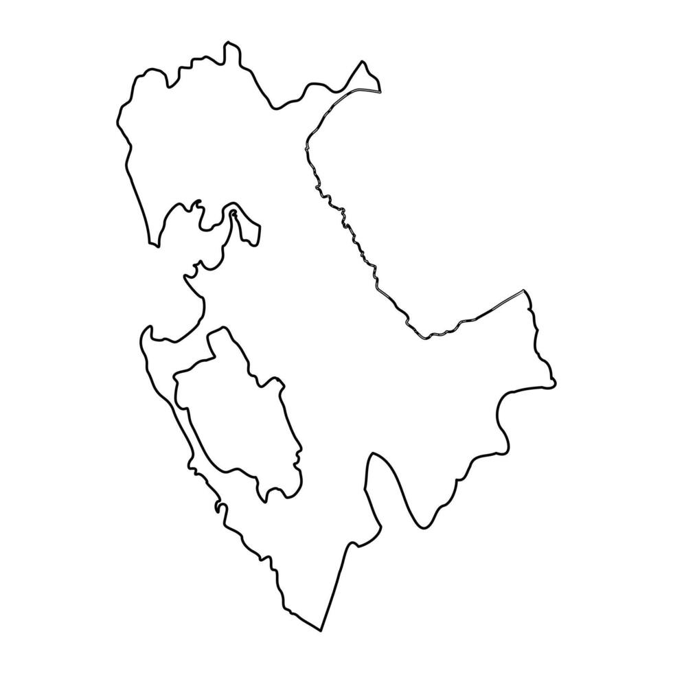darien Province carte, administratif division de Panama. vecteur illustration.