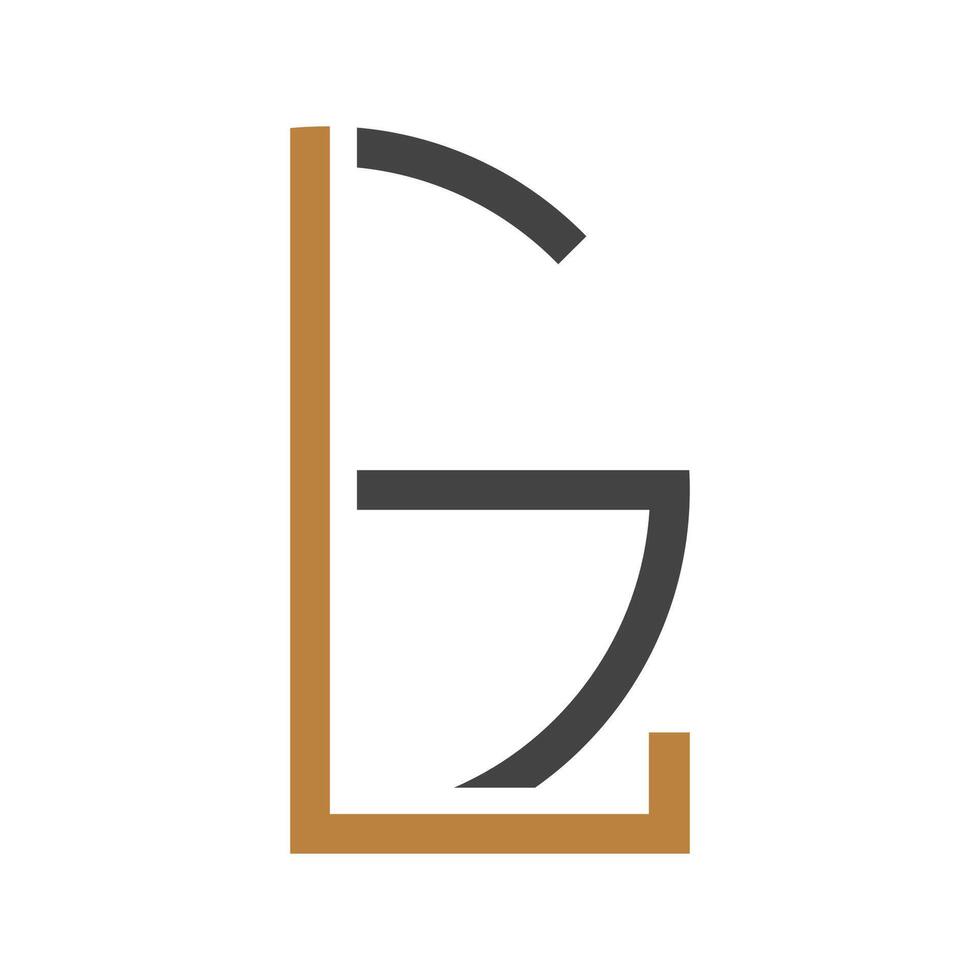 g, lg, g et l abstrait initiale monogramme lettre alphabet logo conception vecteur