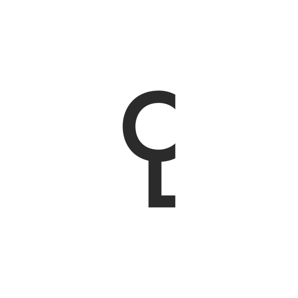 alphabet des lettres initiales monogramme logo cl, lc, l et c vecteur