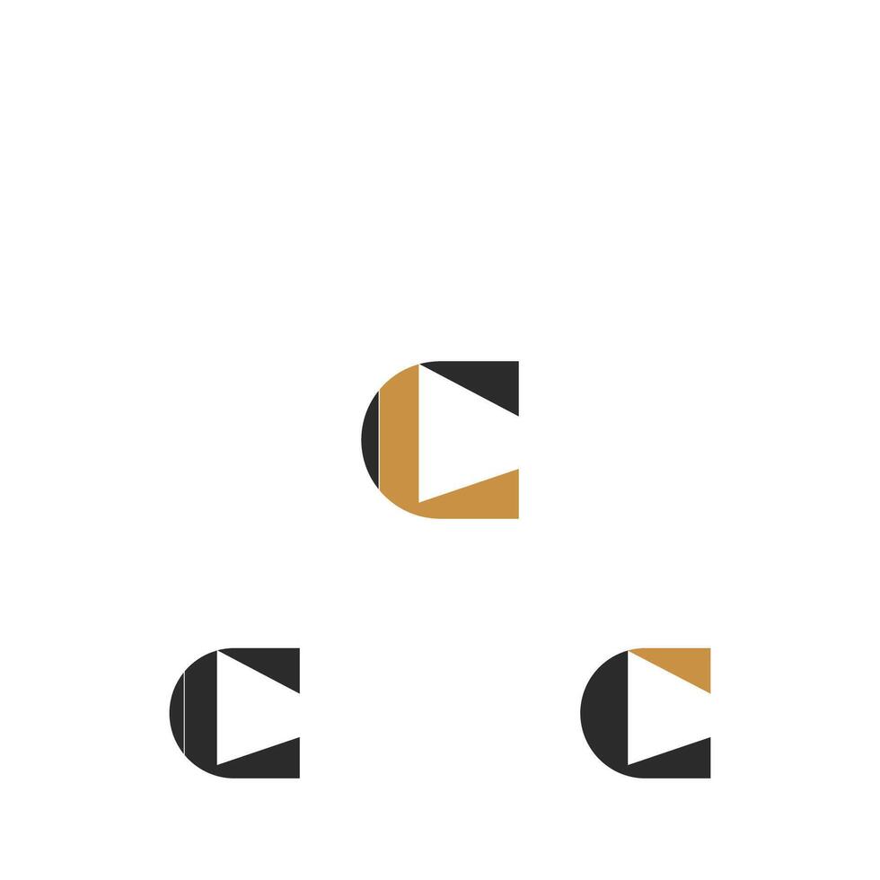 alphabet des lettres initiales monogramme logo cl, lc, l et c vecteur