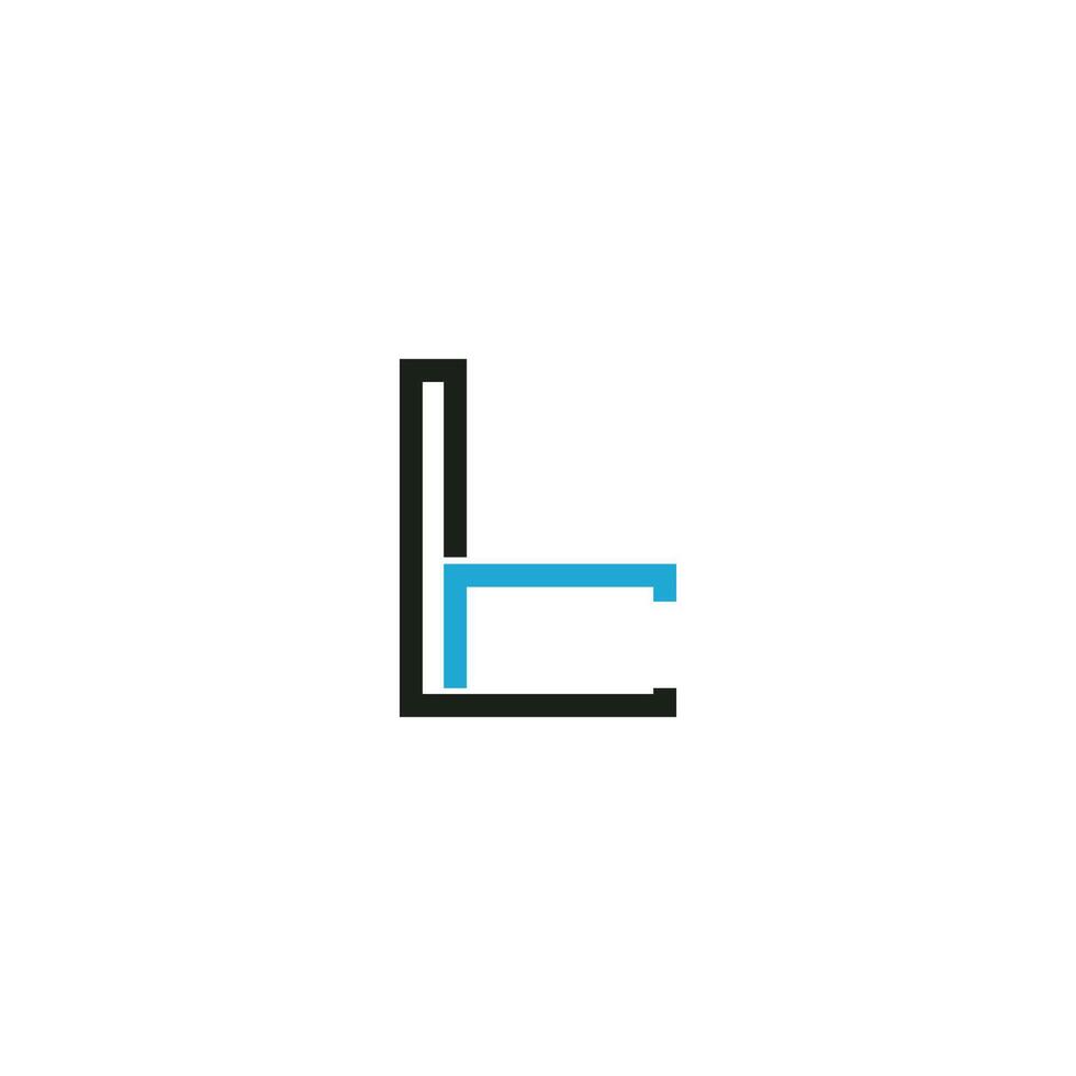 alphabet des lettres initiales monogramme logo cl, lc, l et c vecteur