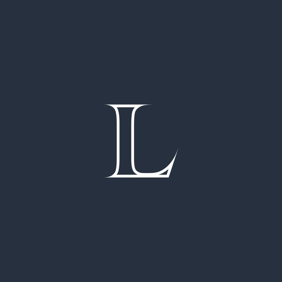 alphabet des lettres initiales monogramme logo ll, l vecteur