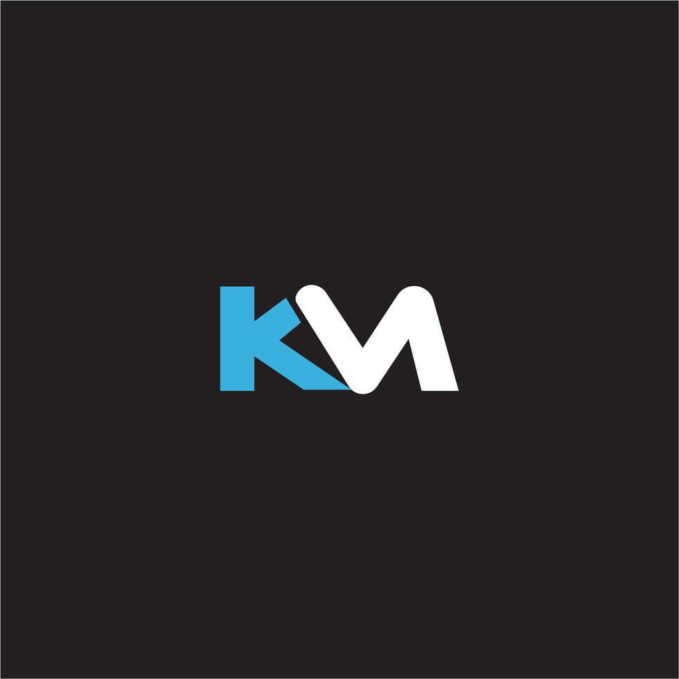 initiale lettre km logo ou mk logo vecteur conception modèle