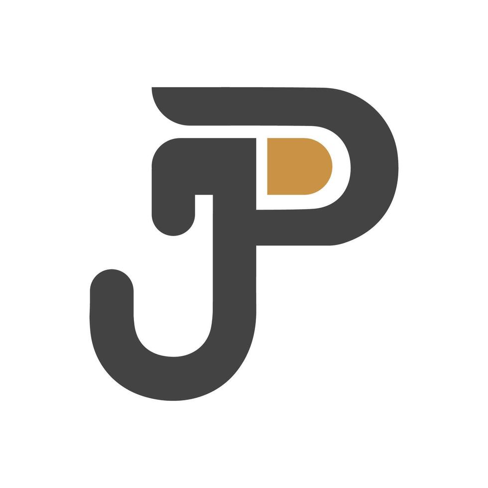 initiale jp lettre logo avec Créatif moderne affaires typographie vecteur modèle. Créatif abstrait lettre p j logo conception.