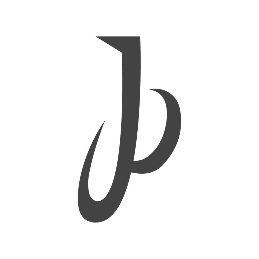 initiale jp lettre logo avec Créatif moderne affaires typographie vecteur modèle. Créatif abstrait lettre p j logo conception.