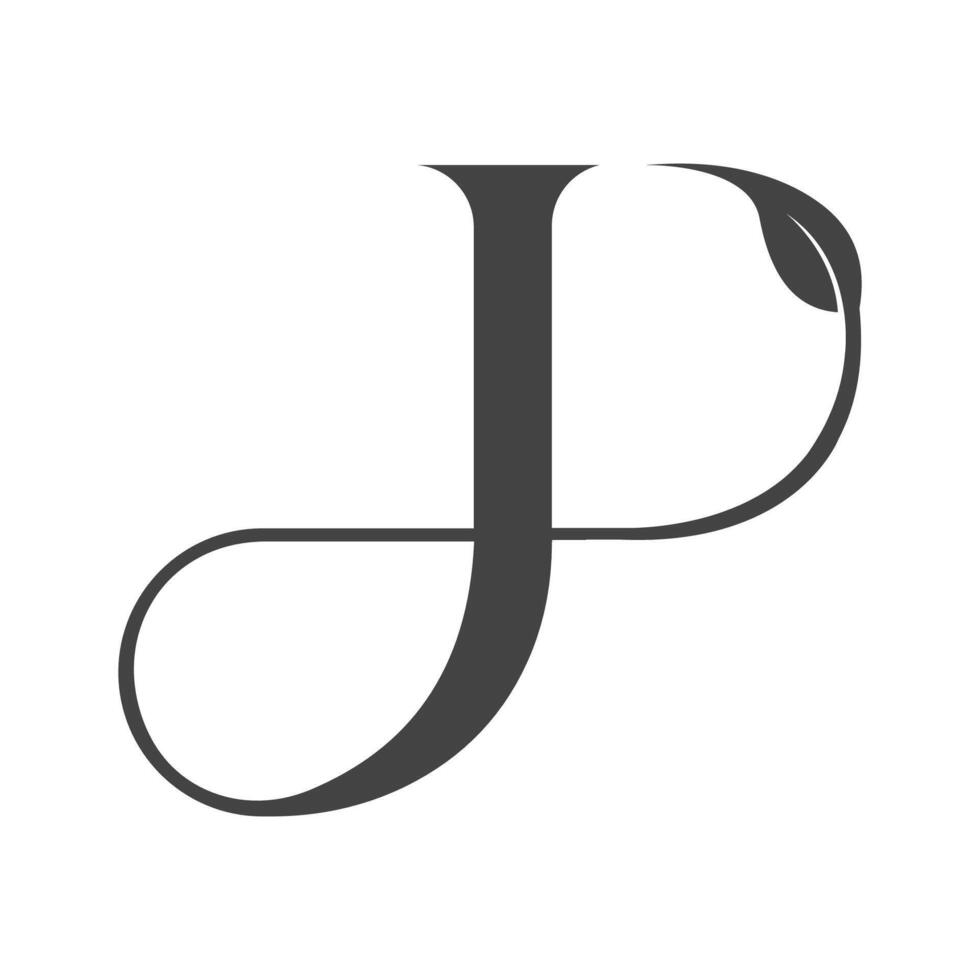 initiale jp lettre logo avec Créatif moderne affaires typographie vecteur modèle. Créatif abstrait lettre p j logo conception.