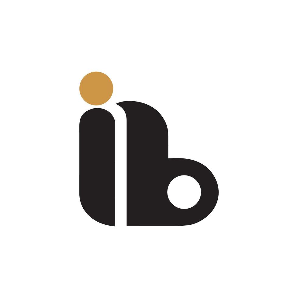 initiale lettre ib logo ou bi logo vecteur conception modèle