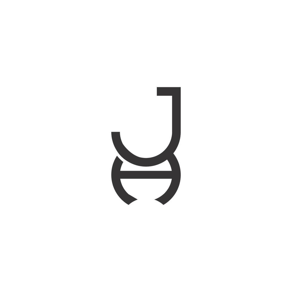 salut, jh, h et j abstrait initiale monogramme lettre alphabet logo conception. vecteur