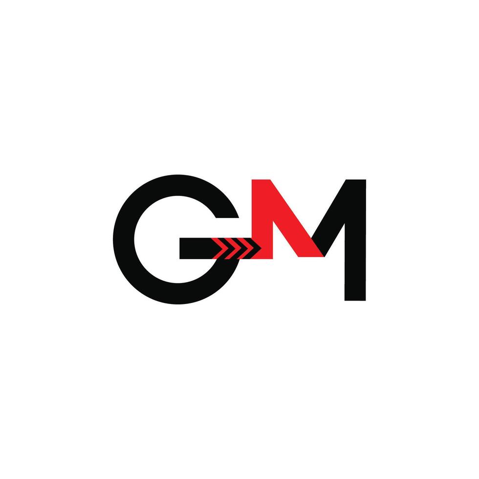 initiale lettre gm ou mg logo conception modèle vecteur