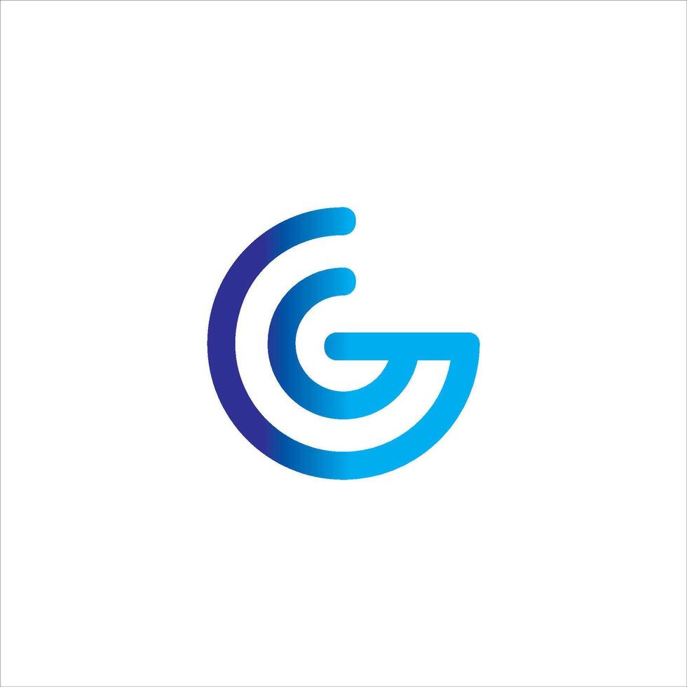initiale lettre g logo vecteur conception.