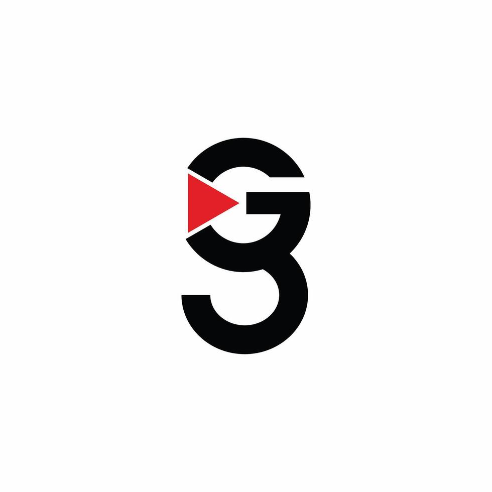 initiale lettre g logo vecteur conception.