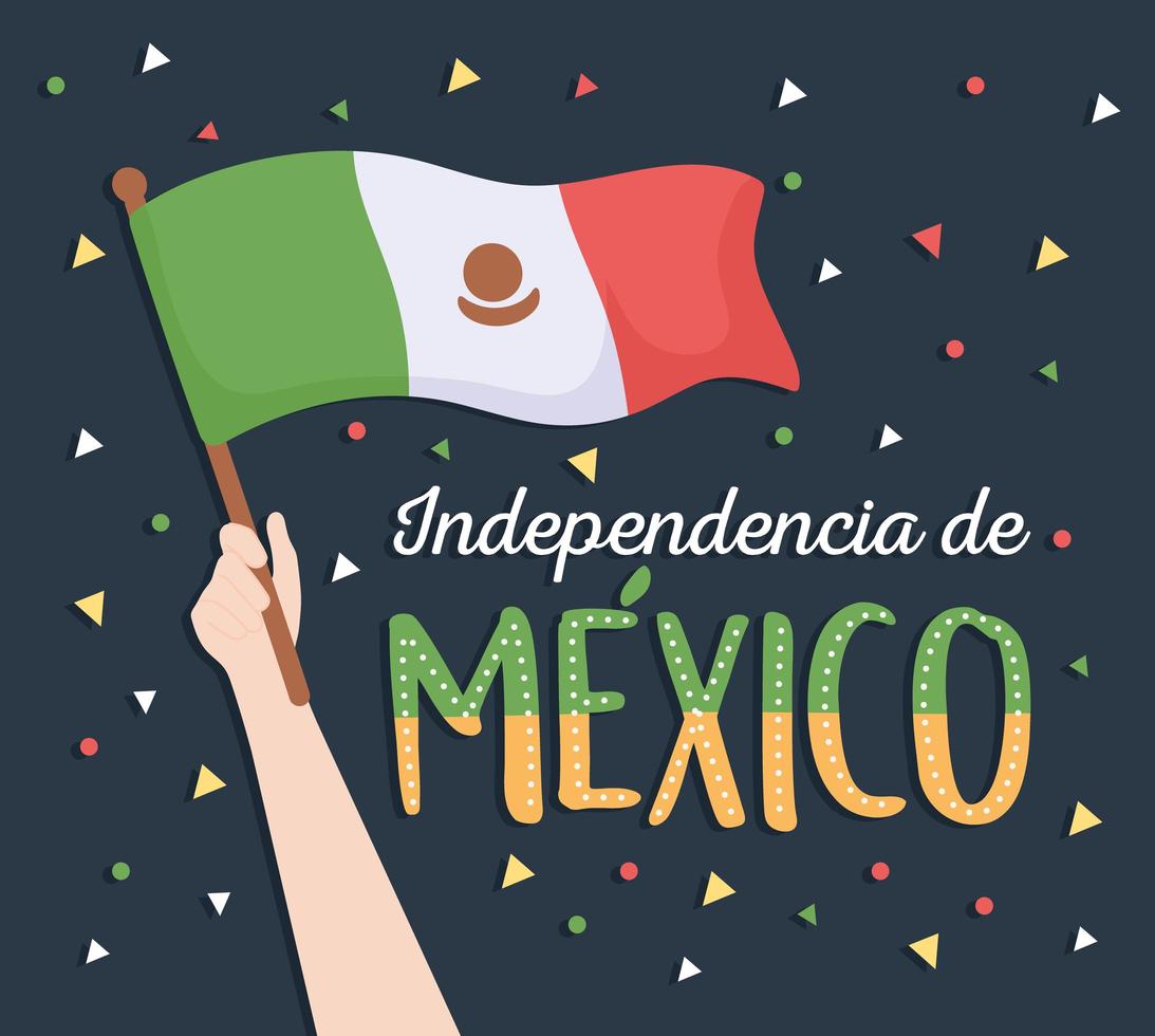 jour de l'indépendance du mexique vecteur