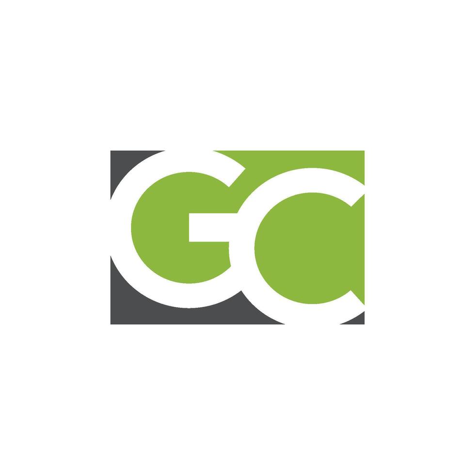 initiale lettre gc ou cg logo vecteur conception