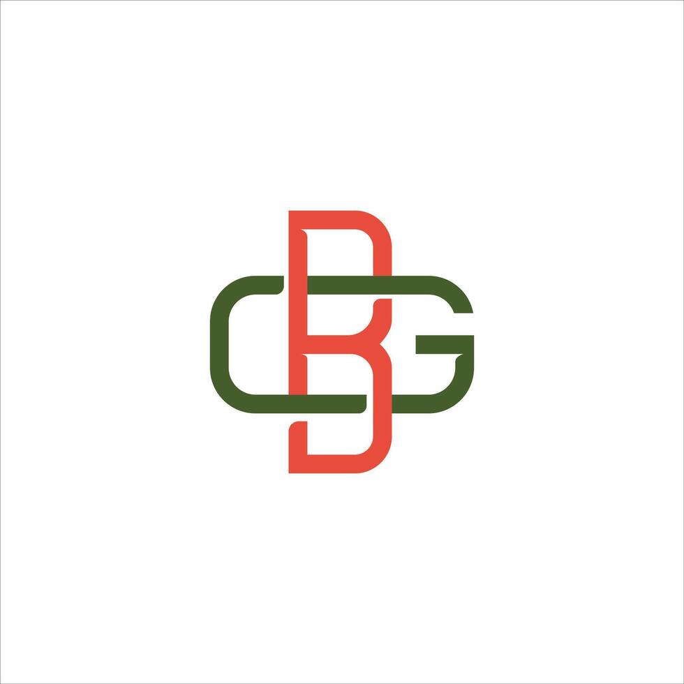 initiale lettre bg logo ou gb logo vecteur conception modèle