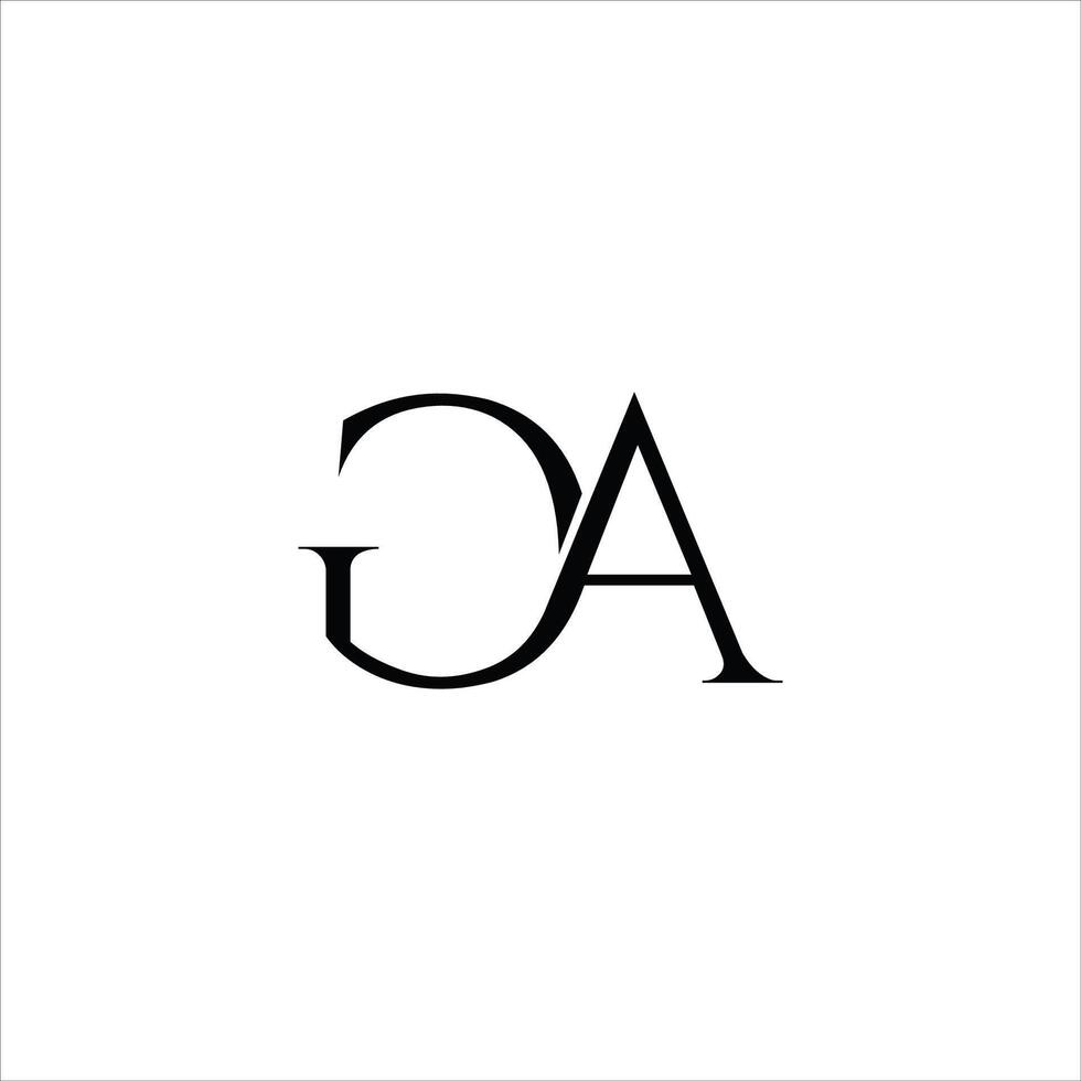 initiale lettre ag ou Géorgie logo conception modèle vecteur