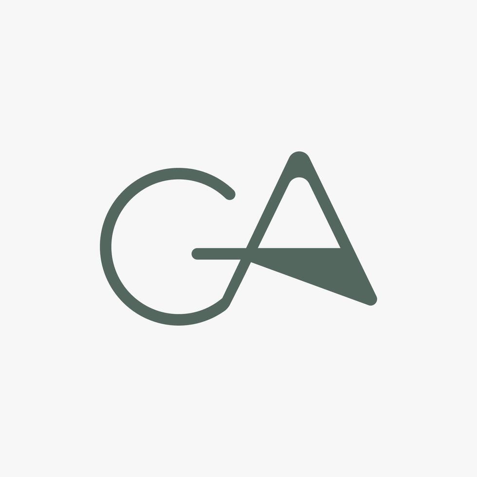initiale lettre ag ou Géorgie logo conception modèle vecteur