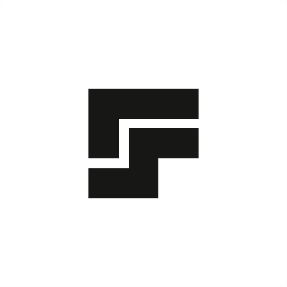 initiale lettre fs ou sf logo vecteur conception