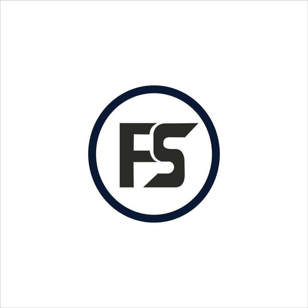initiale lettre fs ou sf logo vecteur conception