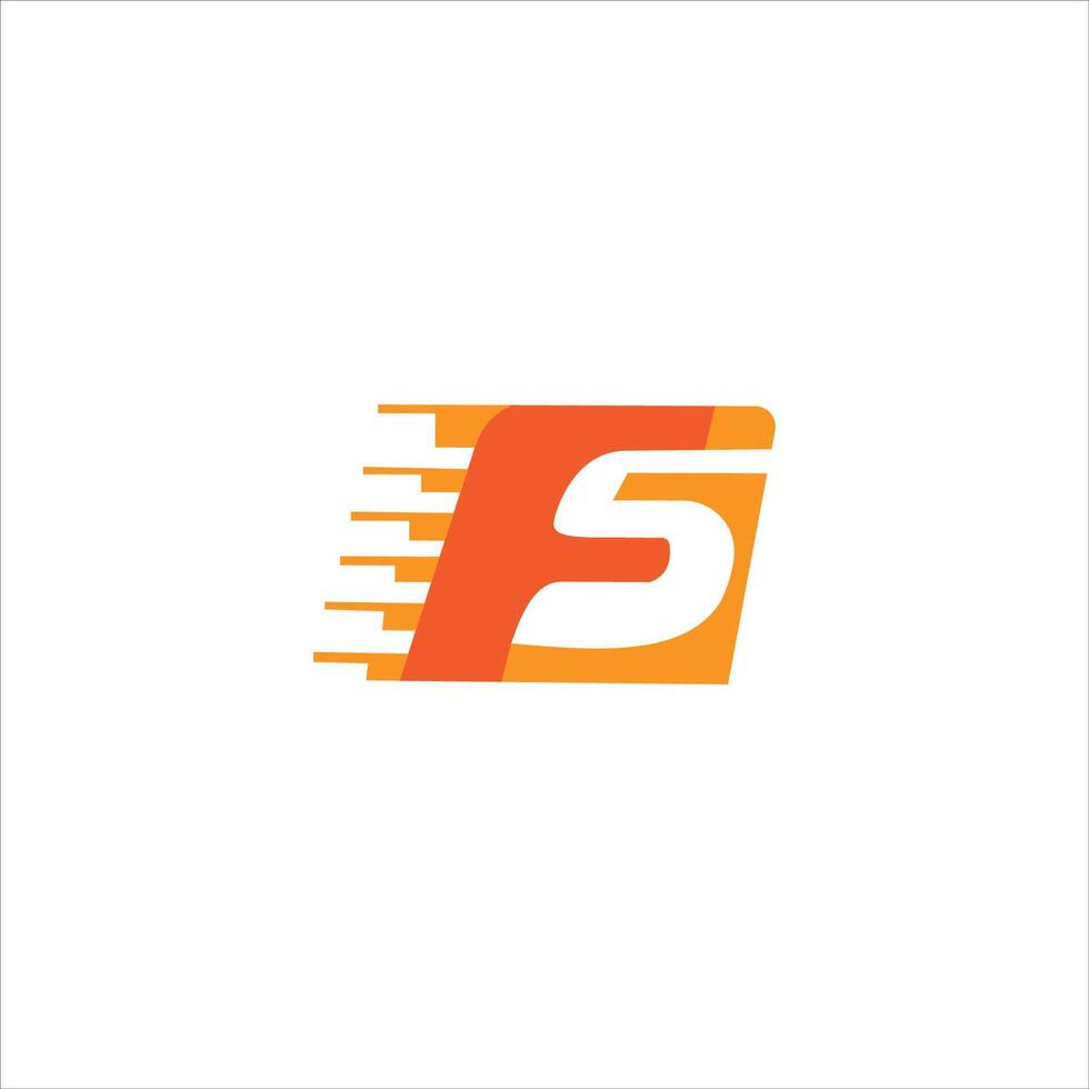 initiale lettre fs ou sf logo vecteur conception