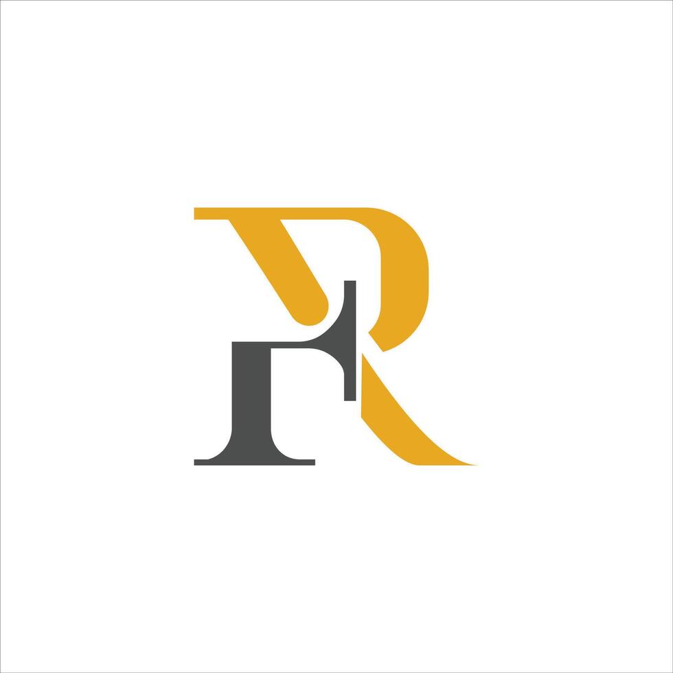 initiale lettre fr ou rf logo vecteur dessins