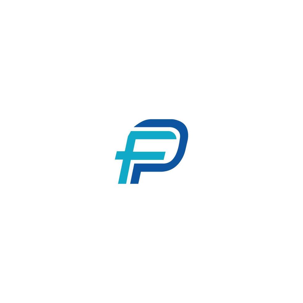 initiale lettre fp logo ou pf logo vecteur conception modèles