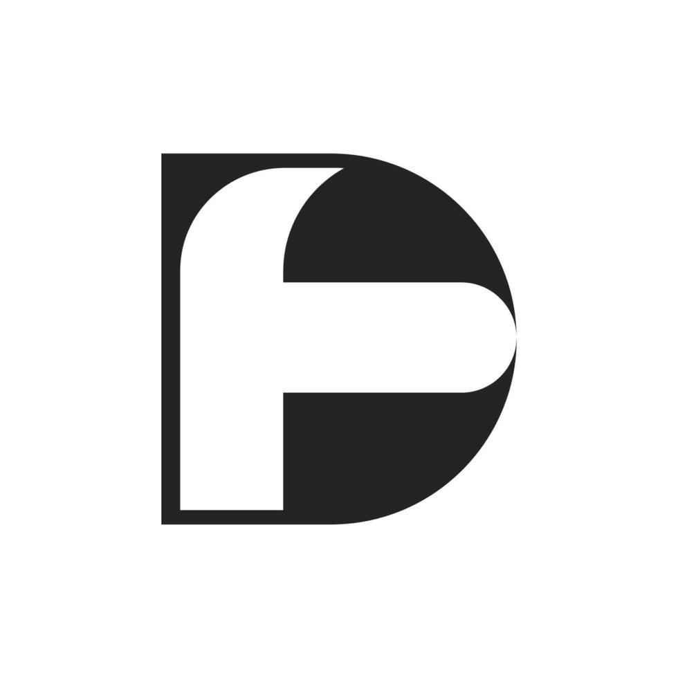 initiale fd lettre logo vecteur modèle conception. lié lettre df logo conception.