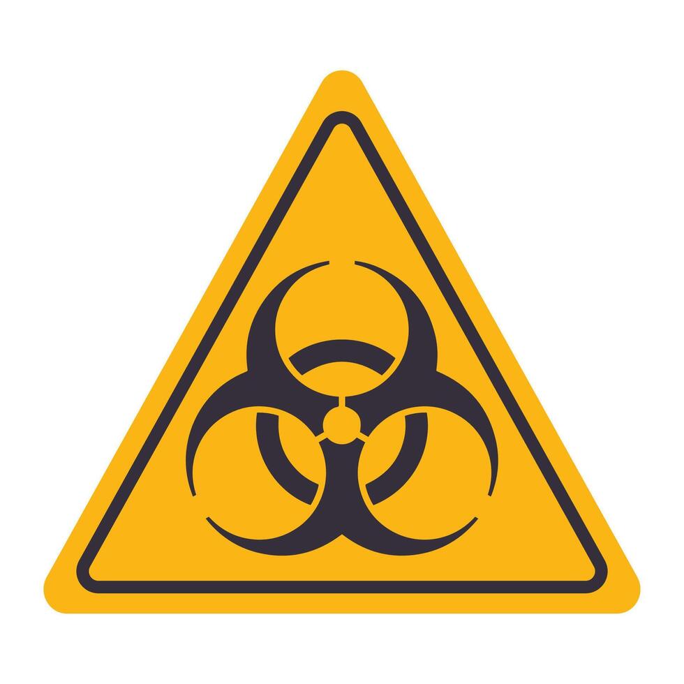 Danger biologique ou dangereux biologique matériaux mise en garde graphique icône vecteur