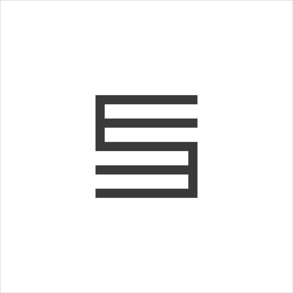 initiale lettre es ou se logo vecteur logo conception