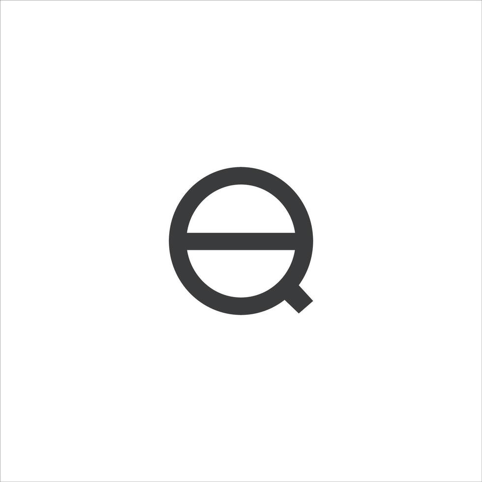 initiale lettre eq ou qe logo vecteur logo conception