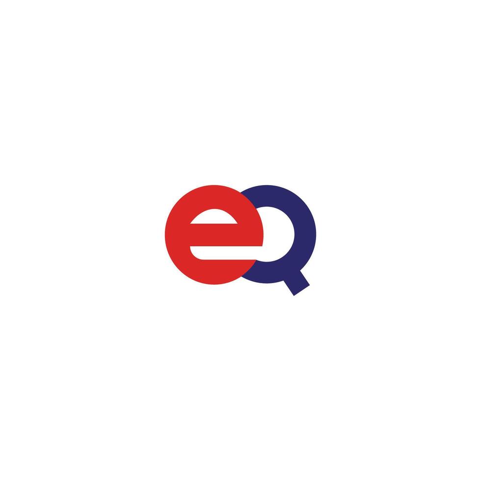 initiale lettre eq ou qe logo vecteur logo conception