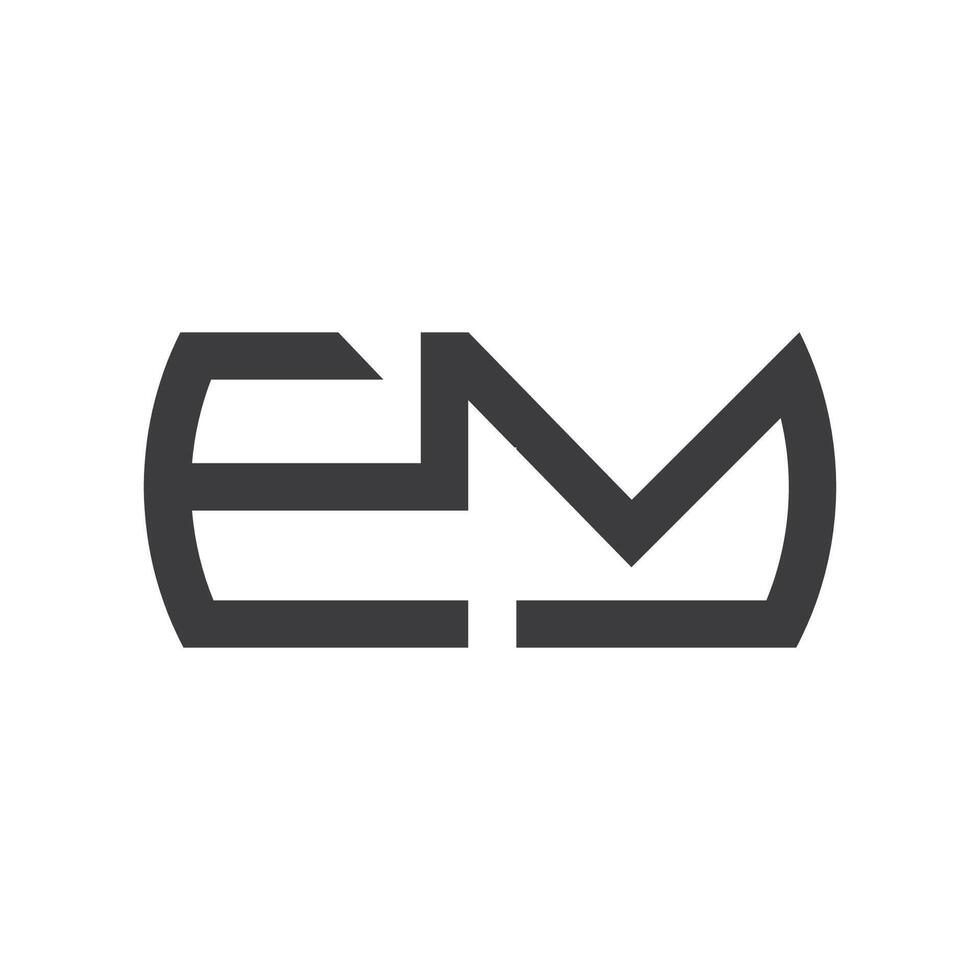 initiale lettre em logo ou moi logo vecteur conception modèle