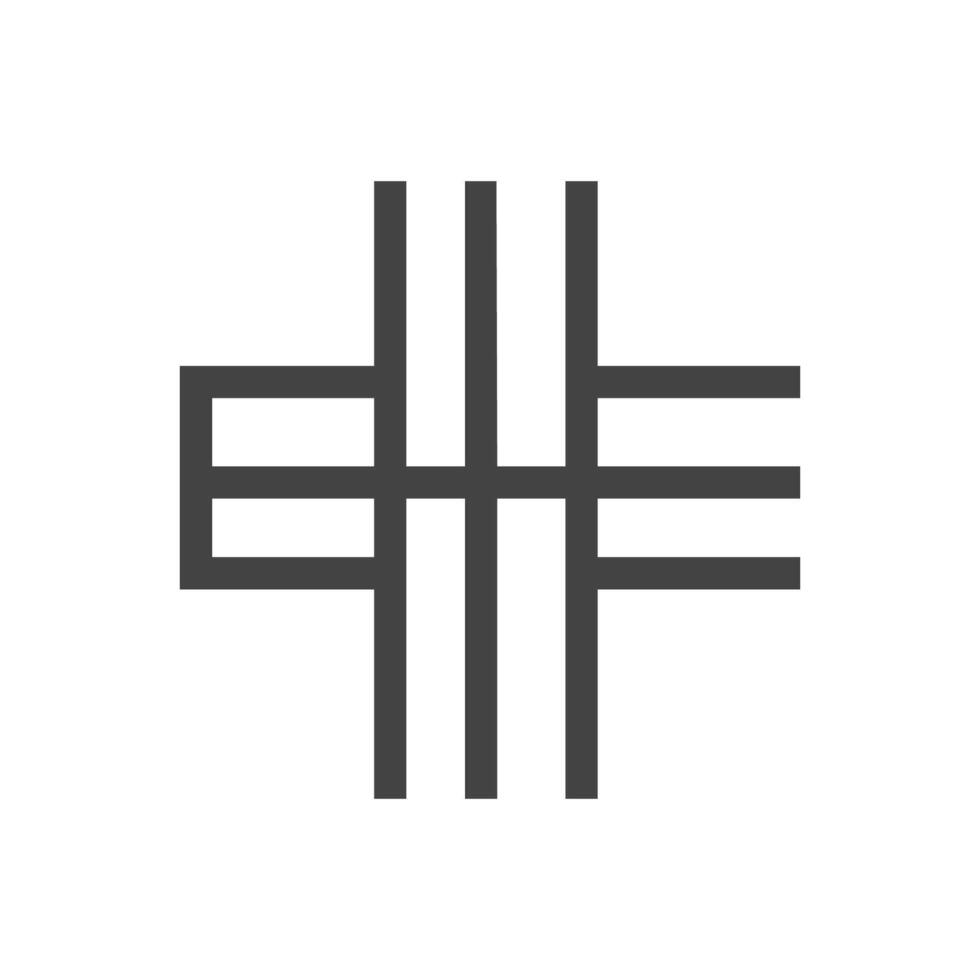 il, hein, e et h abstrait initiale monogramme lettre alphabet logo conception vecteur