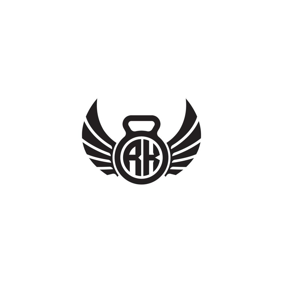rx aptitude Gym et aile initiale concept avec haute qualité logo conception vecteur