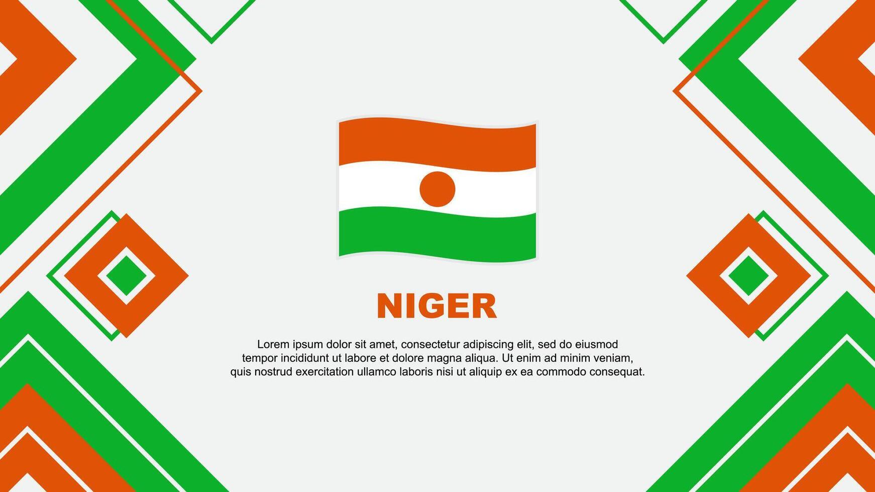 Niger drapeau abstrait Contexte conception modèle. Niger indépendance journée bannière fond d'écran vecteur illustration. Niger Contexte