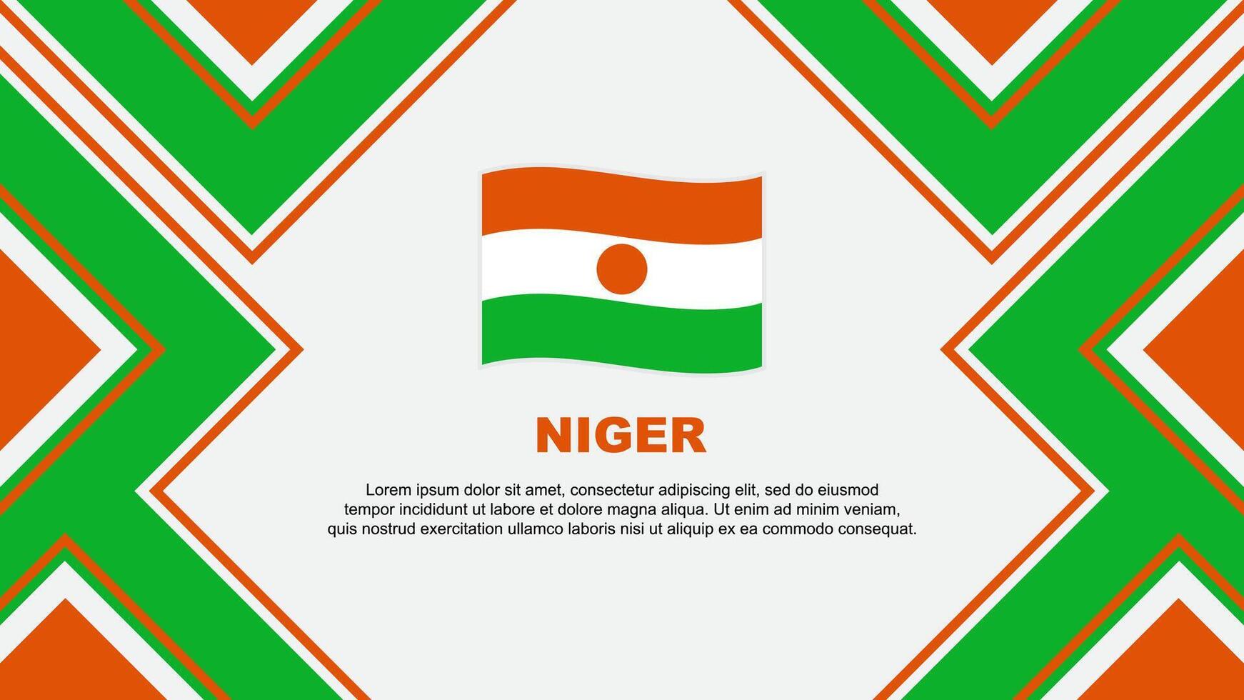 Niger drapeau abstrait Contexte conception modèle. Niger indépendance journée bannière fond d'écran vecteur illustration. Niger vecteur