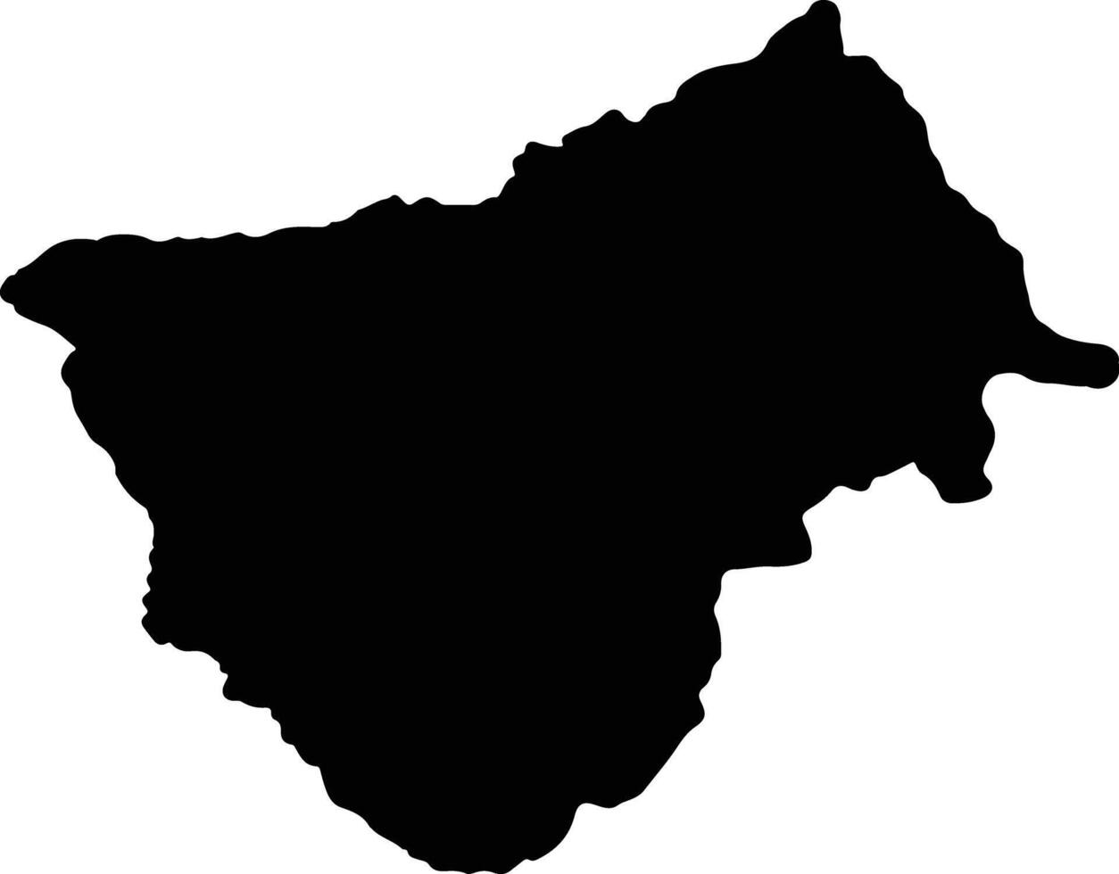 bamingui-bangoran central africain république silhouette carte vecteur