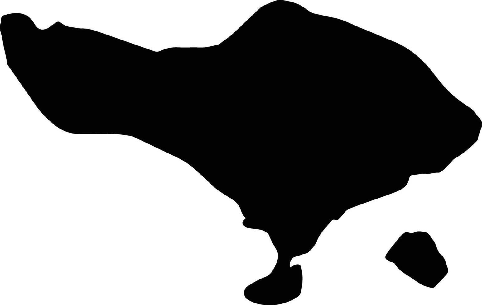 bali Indonésie silhouette carte vecteur