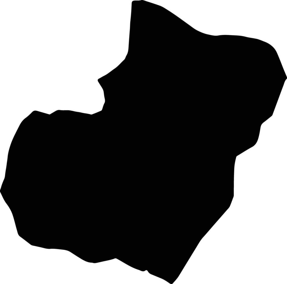 bioco sur équatorial Guinée silhouette carte vecteur