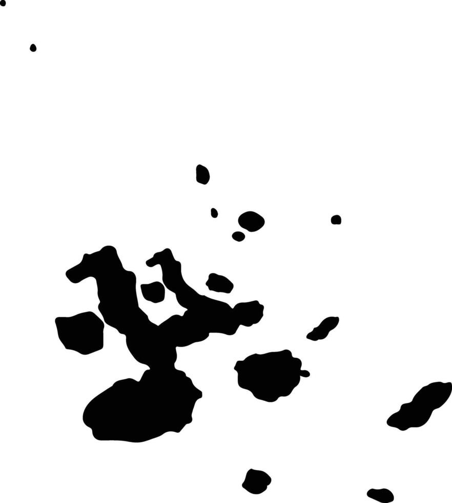 galapagos équateur silhouette carte vecteur
