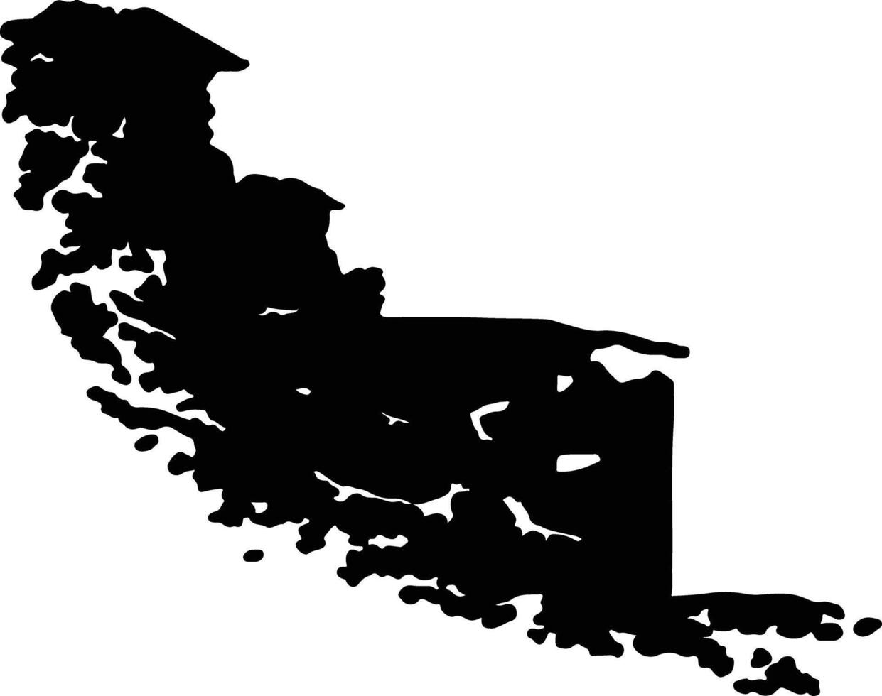 Magallanes y antartique Chilienne Chili silhouette carte vecteur