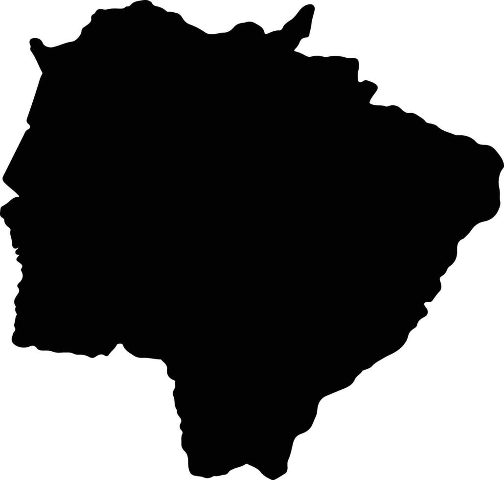 mato grosso faire sul Brésil silhouette carte vecteur