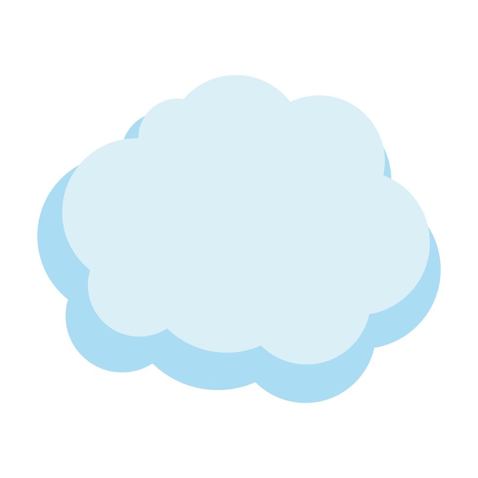 icône de dessin animé ciel nuage design isolé vecteur