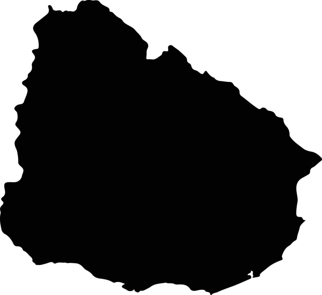 Uruguay silhouette carte vecteur