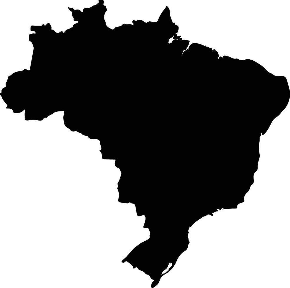 Brésil silhouette carte vecteur